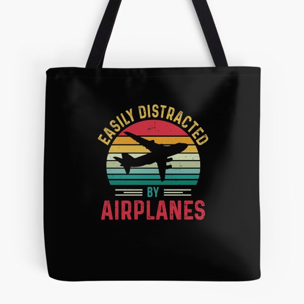 Item preview, Vintage Easily Distracted By Airplanes Funny Pilot Flying Youth designed and sold by KAYLAELSIE.