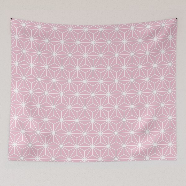 Item preview, Cameo Pink White Asanoha - Japanese Traditional Pattern designed and sold by KinitaDesign.