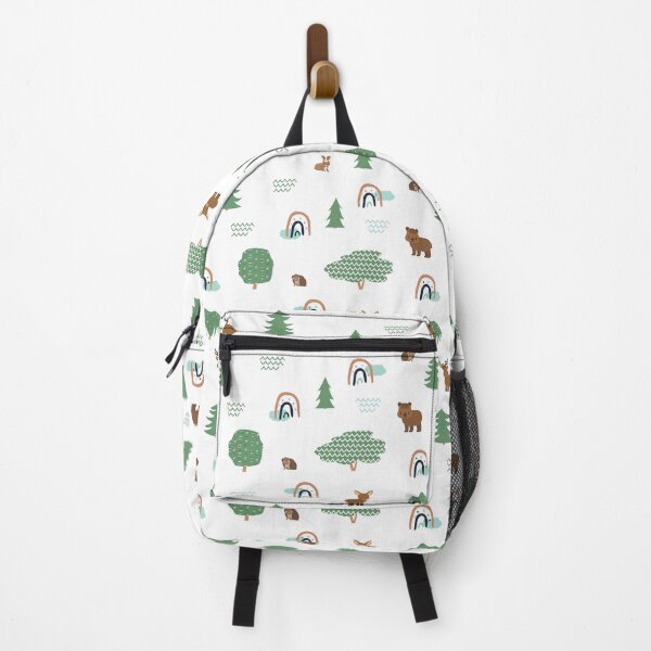 Item preview, Cute forest animals seamless pattern with rainbows designed and sold by essskina.