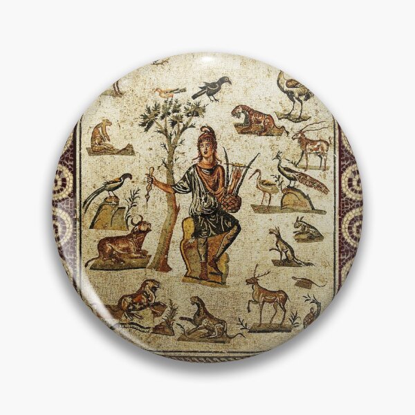 Item preview, ANTIQUE ROMAN MOSAICS ,ORPHEUS ENCHANTING ANIMALS WITH HIS MUSIC designed and sold by BulganLumini.