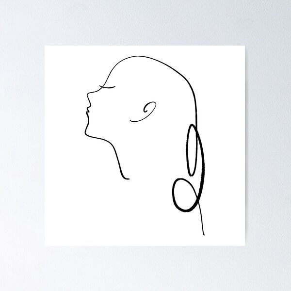 Item preview, Simple Minimal One Line Face Silhouette Art T-Shirt designed and sold by Sadie Gray.