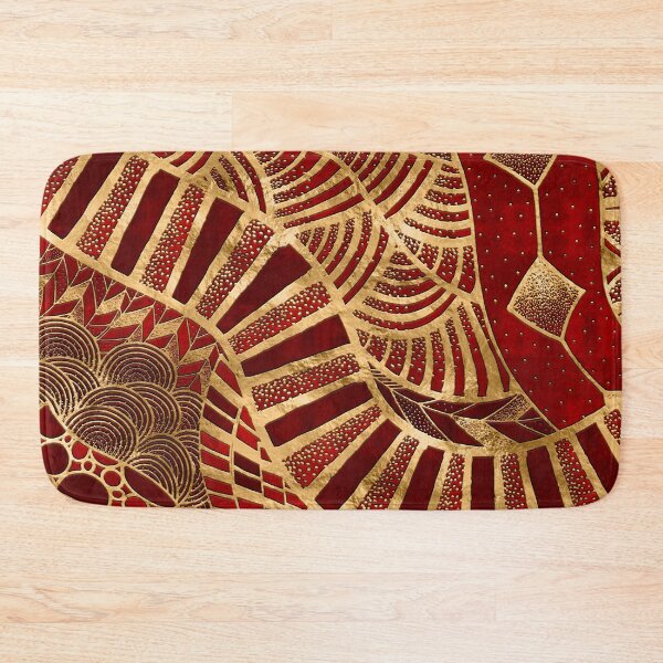 Item preview, Ethic Tribal Ornament Red and Gold designed and sold by k9printart.