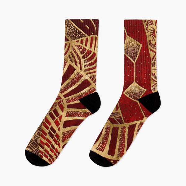 Item preview, Ethic Tribal Ornament Red and Gold designed and sold by k9printart.
