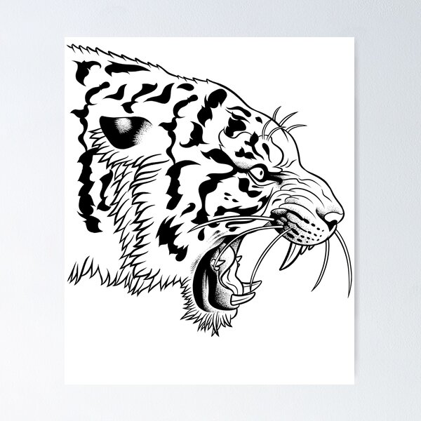 Item preview, Angry tiger with India ink designed and sold by albertocubatas.