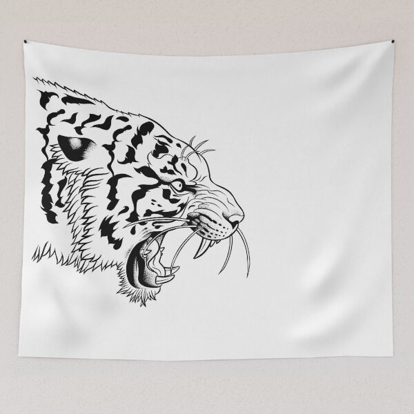 Item preview, Angry tiger with India ink designed and sold by albertocubatas.