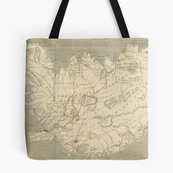 Item preview, Vintage Map of Iceland (1819) designed and sold by BravuraMedia.