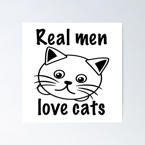 Item preview, Real men love cats designed and sold by GeoffBeattie.