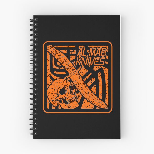 Item preview, 80’s AL Mar Warrior Knives Knife Samurai Kanji Square Stamp Retro Orange designed and sold by Warhawk Designs.