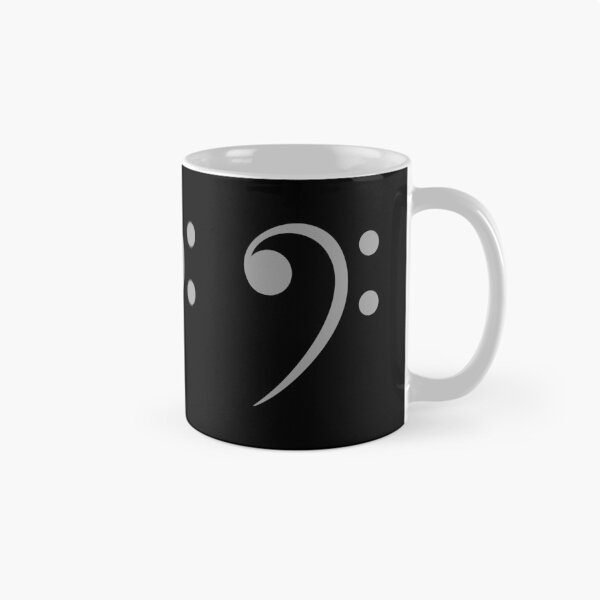 Item preview, Bass Clef Music on a Black Background designed and sold by BlakefourDesign.