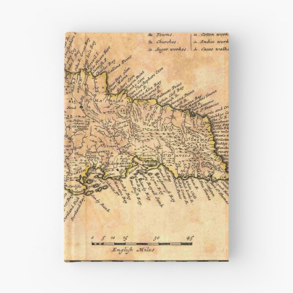 Item preview, Vintage Map of Jamaica (1771) designed and sold by BravuraMedia.