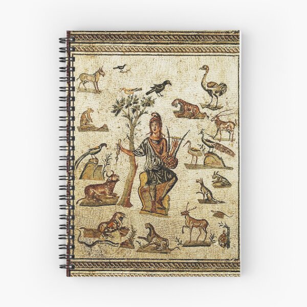Item preview, ANTIQUE ROMAN MOSAICS ,ORPHEUS ENCHANTING ANIMALS WITH HIS MUSIC designed and sold by BulganLumini.