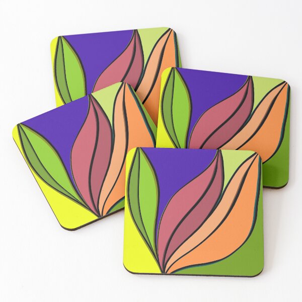 Item preview, Colourful abstract leaf artwork  designed and sold by Tanuja  Sharma.