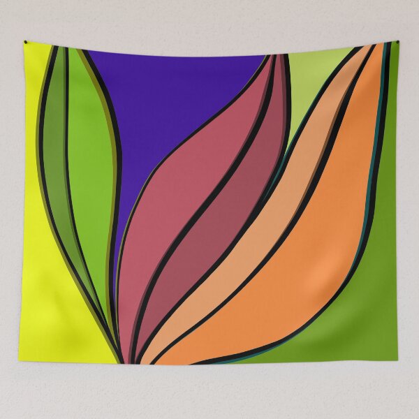 Item preview, Colourful abstract leaf artwork  designed and sold by Tanuja  Sharma.