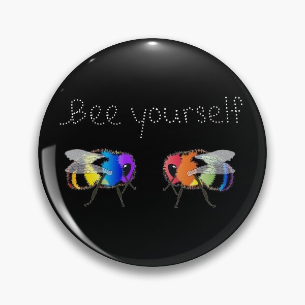 Artikelvorschau, "Bee Yourself" Rainbow Bee Pride Design entworfen und verkauft von Cassie Hintz.