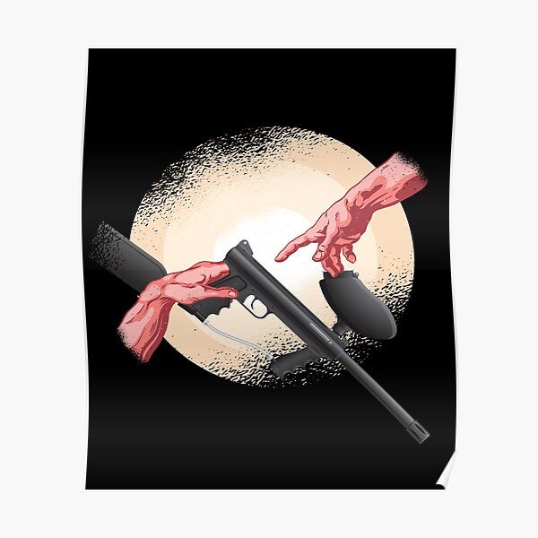 "Paintball art gift for paintball players paintballers" Poster for