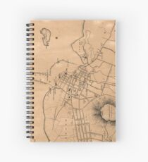 Vintage Map of Honolulu Hawaii (1887) Spiral Notebook