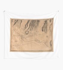 Vintage Map of Honolulu Hawaii (1887) Wall Tapestry