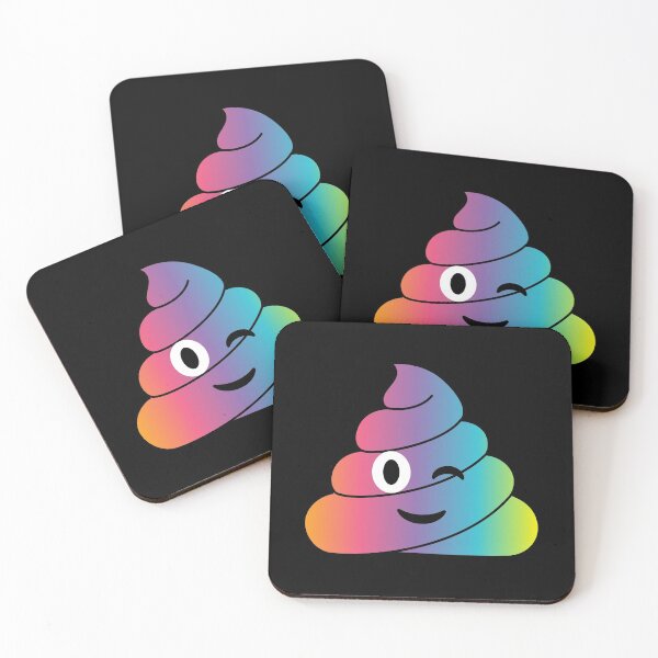 Item preview, Rainbow Poop Emoji, Pride Month designed and sold by AuroCreatives.