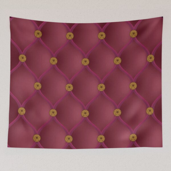 Item preview, Studded red furniture velvet designed and sold by CutieBlue.