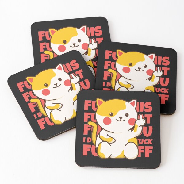 Item preview, cute kawaii cat don't give a fuck designed and sold by PabsCellaneous.
