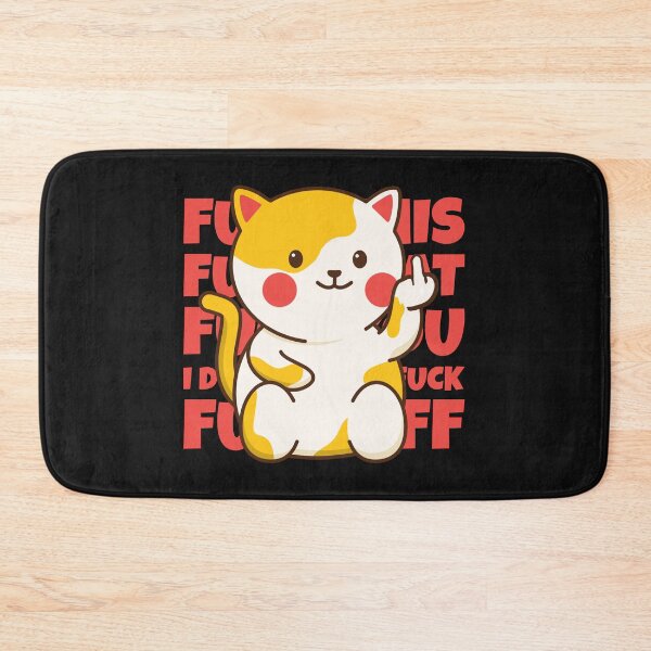 Item preview, cute kawaii cat don't give a fuck designed and sold by PabsCellaneous.