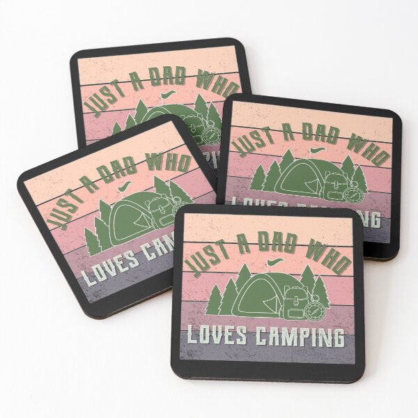Item preview, Just a dad who loves camping outdoors lover retro design designed and sold by DesignsVault.