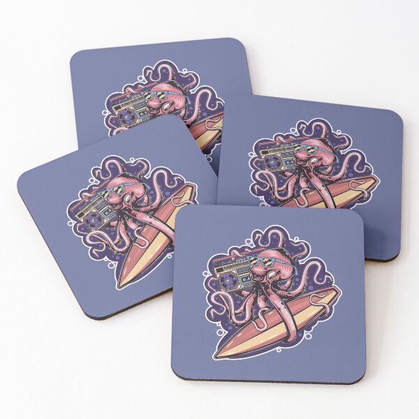 Item preview, 80's Style Octopus Surfing with Boom Box designed and sold by markstones.