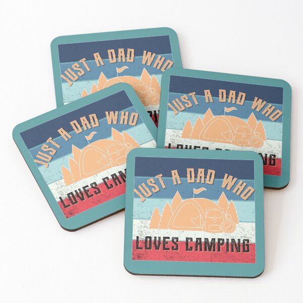 Item preview, Just a dad who loves camping outdoors lover retro design designed and sold by DesignsVault.