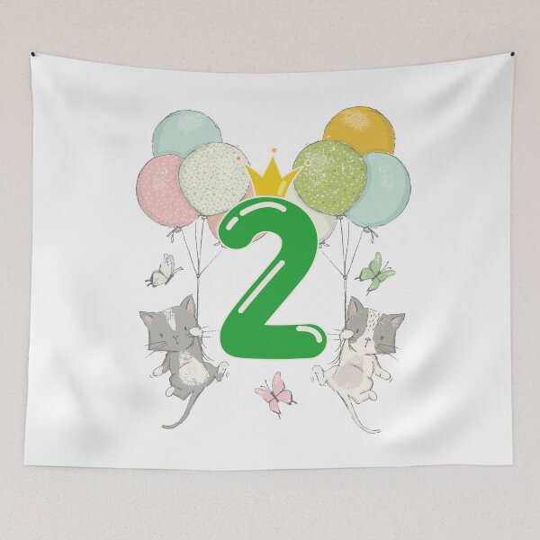 Item preview, Birthday 2 year Cats designed and sold by catsandmore.