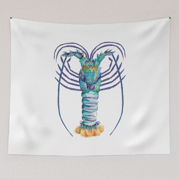 Item preview, Watercolour of the Australian Painted Rock Lobster designed and sold by JenWren3135.
