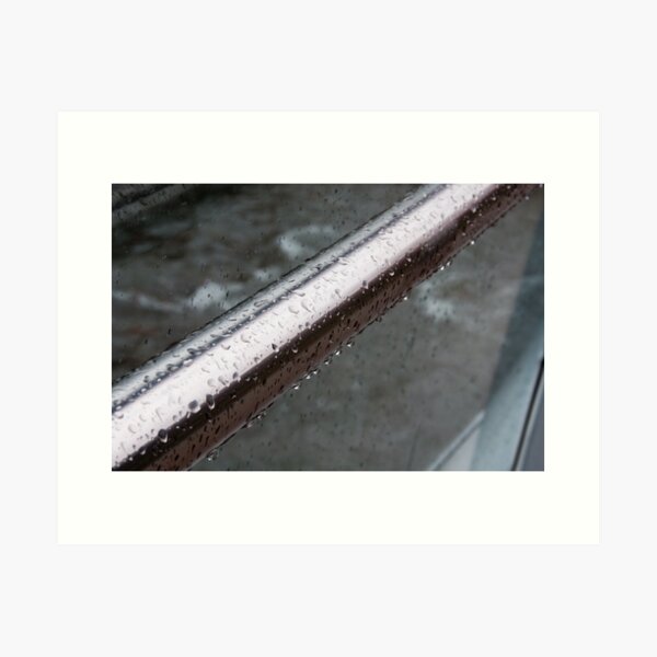 Raindrops on a Railing, Bolzano/Bozen, Italy Art Print