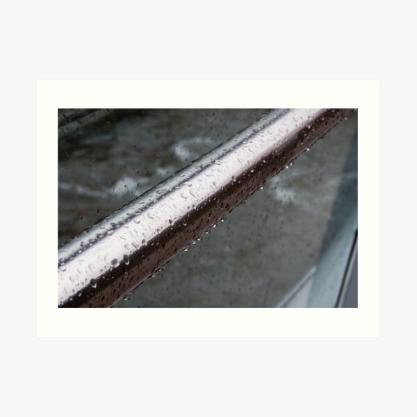 Raindrops on a Railing, Bolzano/Bozen, Italy Art Print