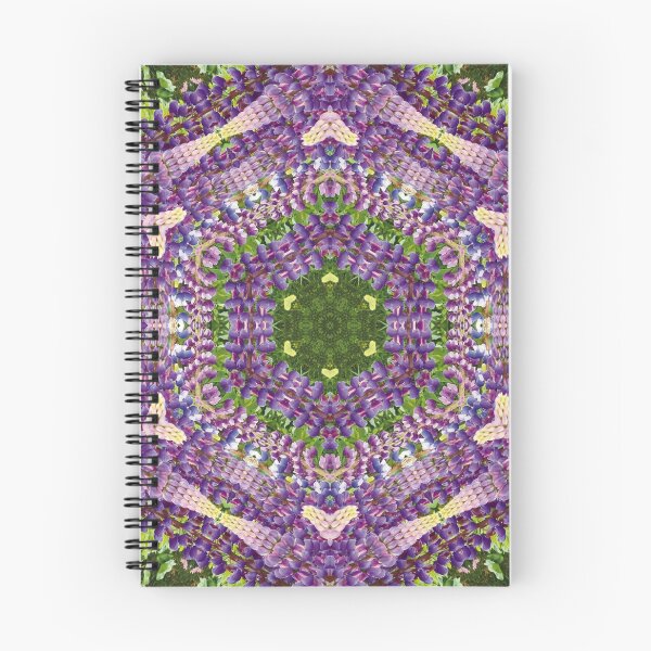 Item preview, Lupin Flower Kaleidoscope Mandala Abstract in Purples, Pink, and Green designed and sold by BoundedChaos.