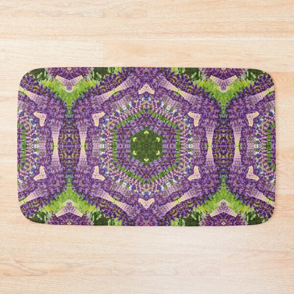 Item preview, Lupin Flower Kaleidoscope Mandala Abstract in Purples, Pink, and Green designed and sold by BoundedChaos.