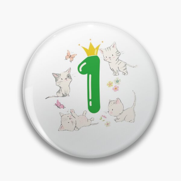 Item preview, Birthday 1 year Cats designed and sold by catsandmore.