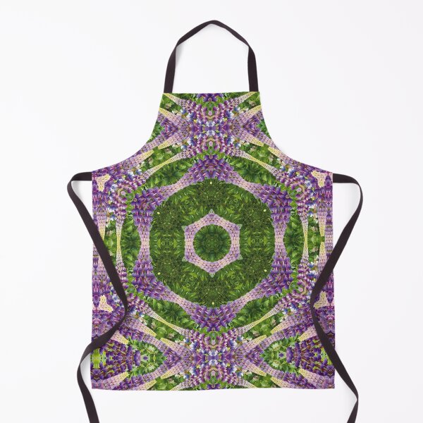 Item preview, Lupin Flower and Leaf Kaleidoscope Mandala Abstract in Purples, Pink, and Green designed and sold by BoundedChaos.