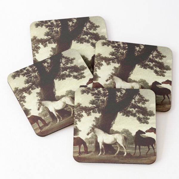 Item preview, Group of horses by a tree by George Stubbs designed and sold by Vintage Designs +.