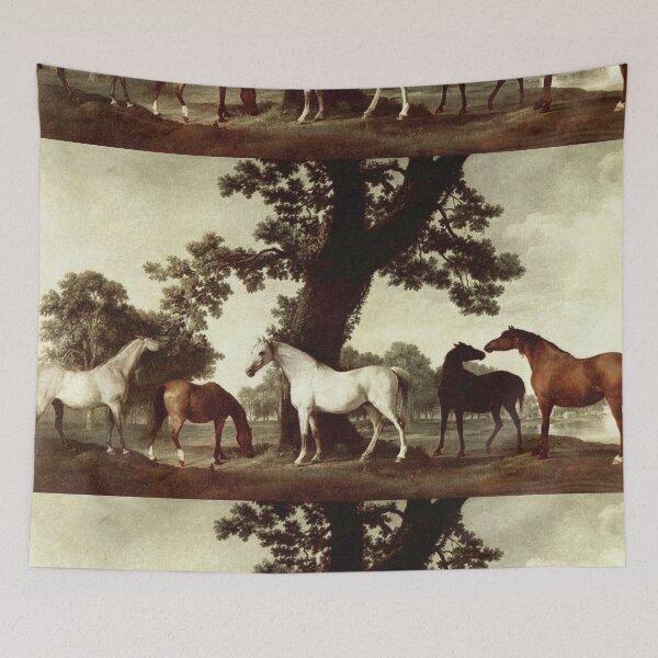 Item preview, Group of horses by a tree by George Stubbs designed and sold by Vintage Designs +.