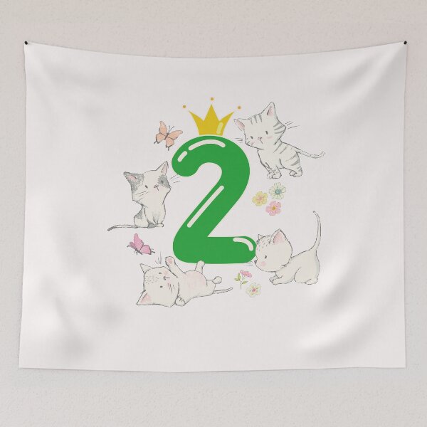 Item preview, Birthday 2 year Cats designed and sold by catsandmore.