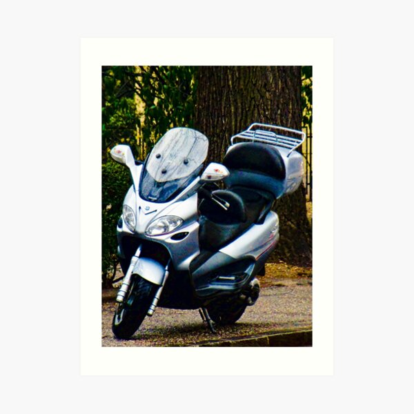 Face on a Moped, Bolzano/Bozen, Italy Art Print