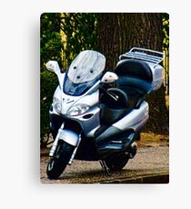 Face on a Moped, Bolzano/Bozen, Italy Canvas Print