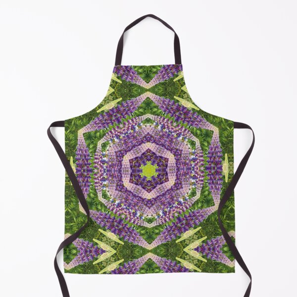 Item preview, Lupin Flower and Leaf Kaleidoscope Mandala in Purples, Pink, and Green designed and sold by BoundedChaos.