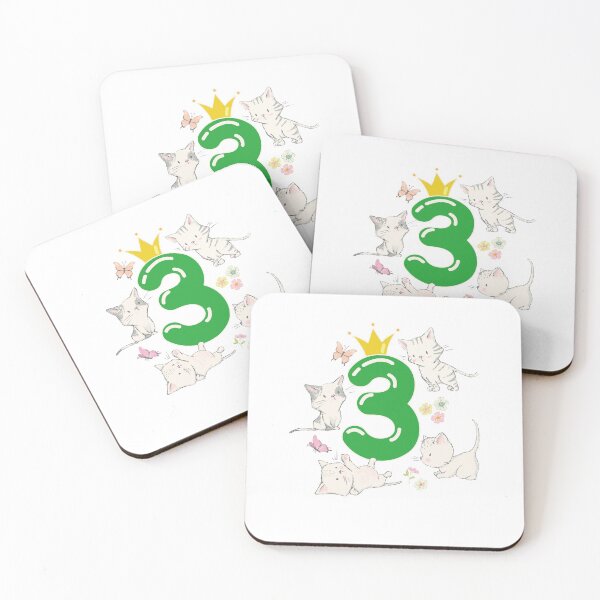Item preview, Birthday 3 year Cats designed and sold by catsandmore.