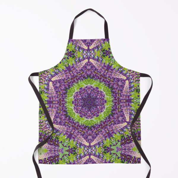 Item preview, Lupin Flower Kaleidoscope Starburst Mandala in Purples, Pink and Green designed and sold by BoundedChaos.