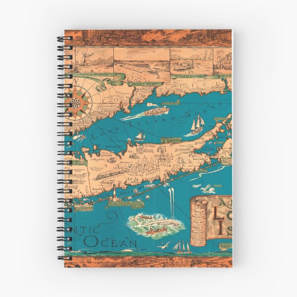 Item preview, Long Island Pictorial Map, 1933 by Smith designed and sold by nextstepdesigns.