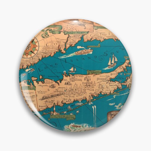 Item preview, Long Island Pictorial Map, 1933 by Smith designed and sold by nextstepdesigns.