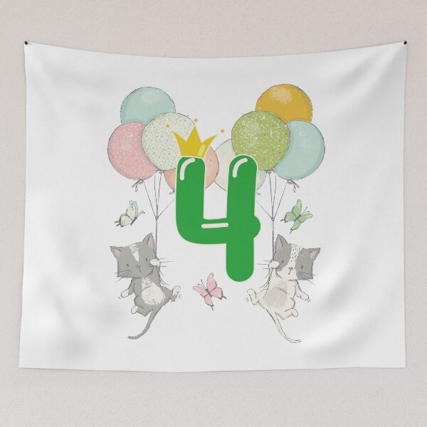 Item preview, Birthday 4 year Cats designed and sold by catsandmore.
