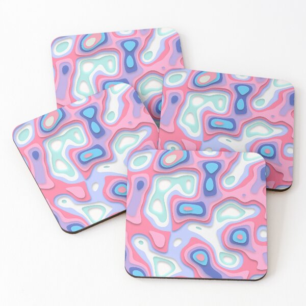 Item preview, Liquid swril illustration in pink, purple and blue pastel colors designed and sold by Mandala & More.