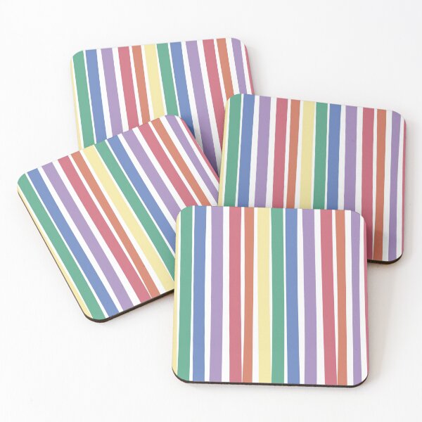 Item preview, Colorful Rainbow Stripes Print designed and sold by JoyforU.