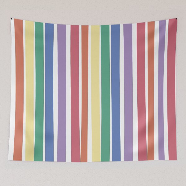 Item preview, Colorful Rainbow Stripes Print designed and sold by JoyforU.